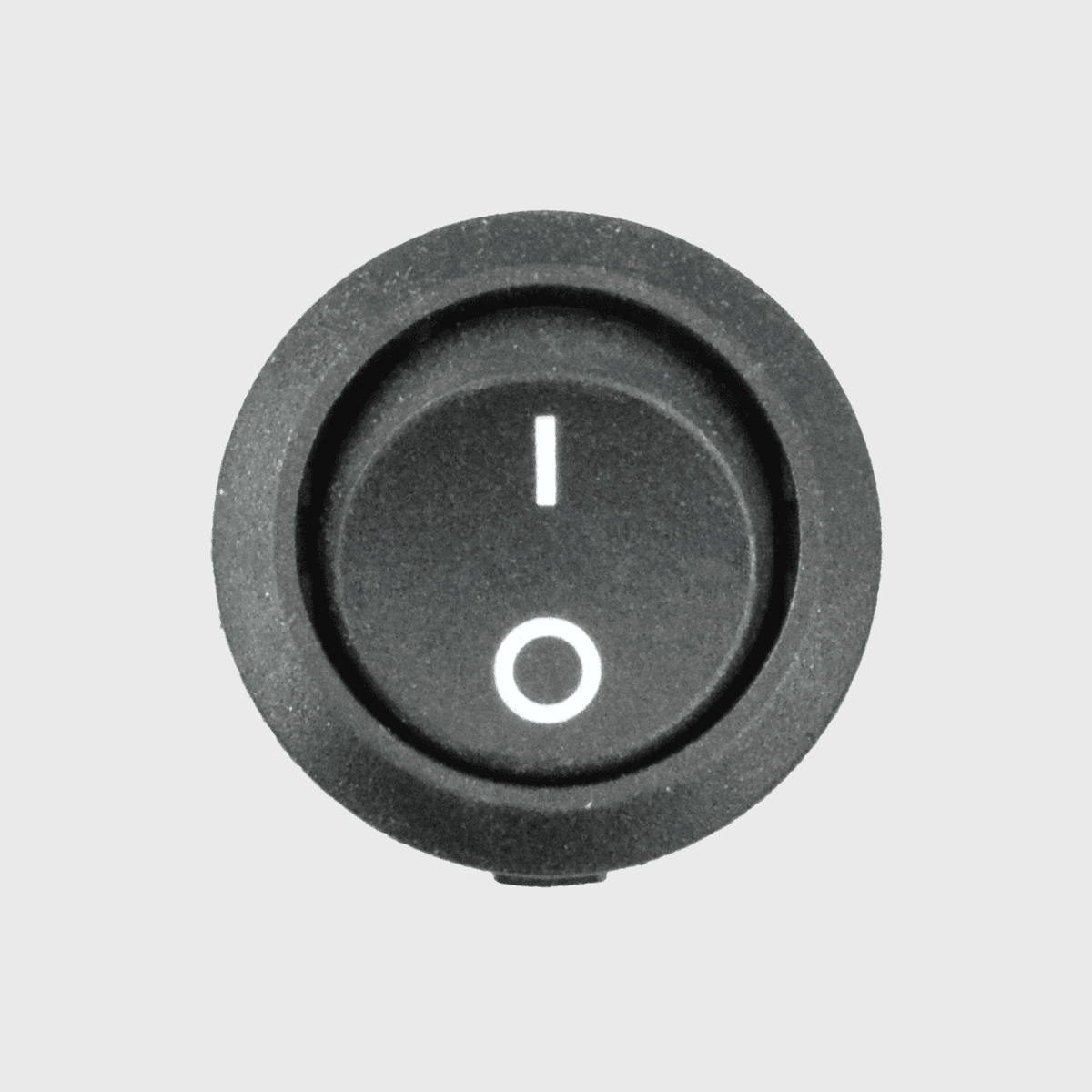 Einbauschalter/Wippschalter 12V rund, schwarz, I-O
